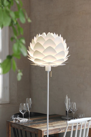 Aluvia Floor Lamp in Anthracite with White Base
