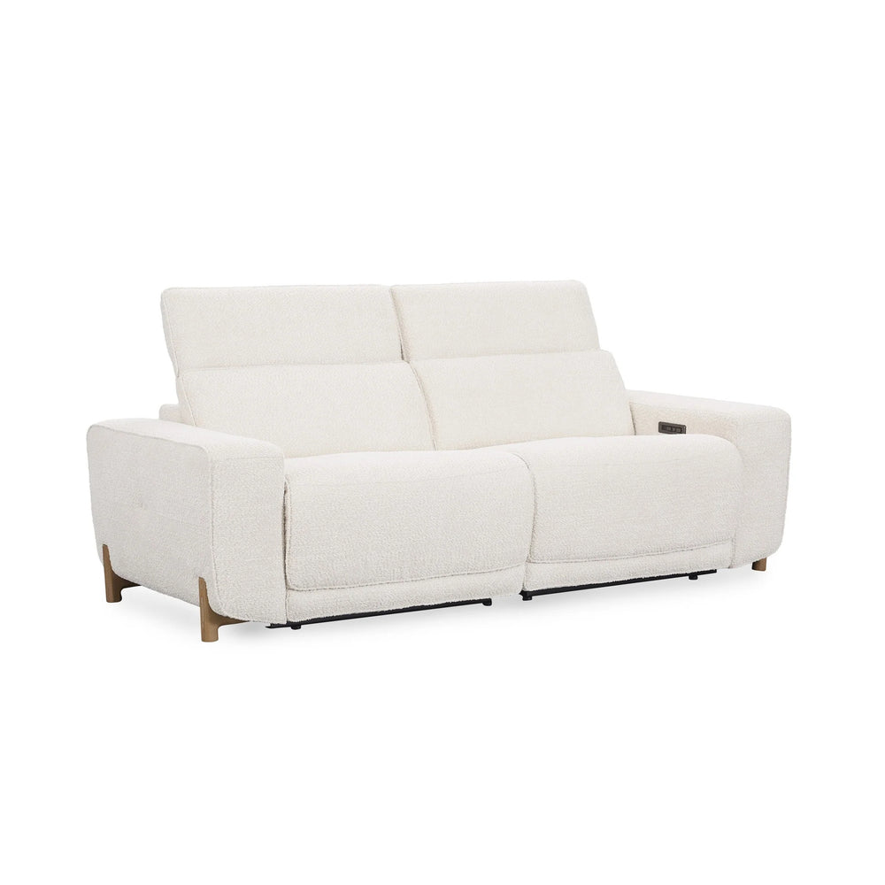 Darrow Upholstered Power Recliner Sofa with USB Ports - Ivory