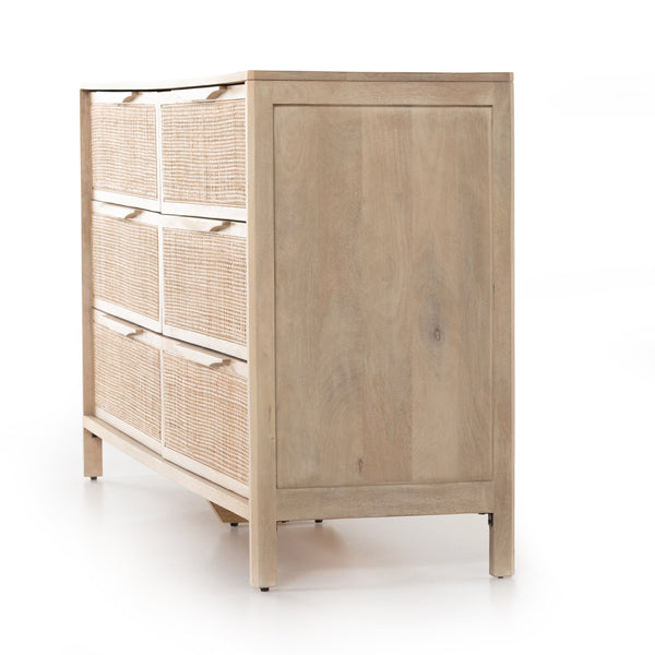Sydney 6 Drawer Dresser In Natural Mango