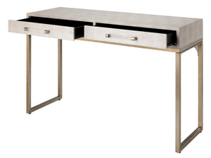 Kain Faux Shagreen Console, Cream