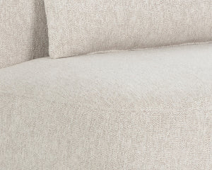 SORAYA SWIVEL ARMLESS CHAIR - DOVE CREAM