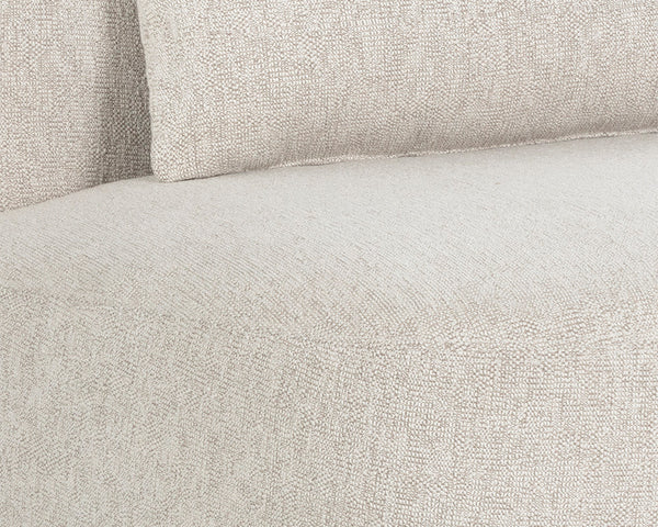 SORAYA SWIVEL ARMLESS CHAIR - DOVE CREAM