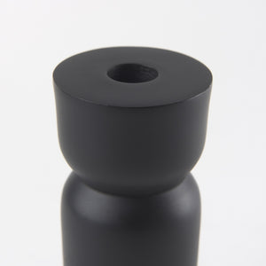 Malta Black Large Metal Candle Holder