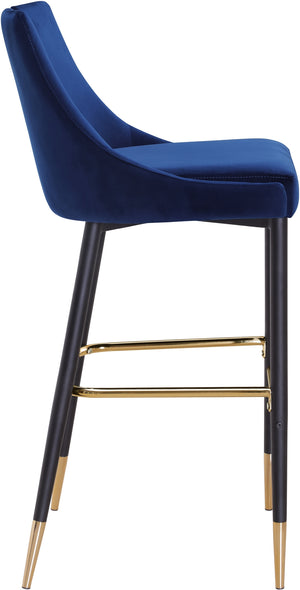 Colin Stool In Navy Velvet