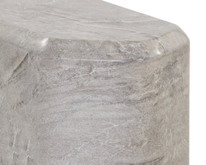 SPEZZA SIDE TABLE - LOW - MARBLE LOOK - GREY