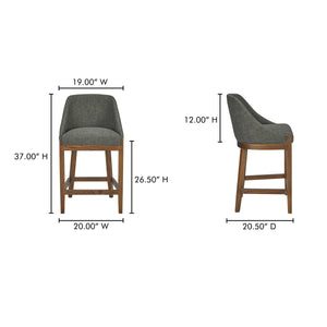 Moe's Edward Counter Stool in Heather Green