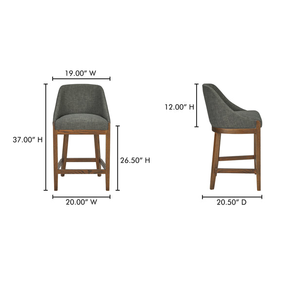 Moe's Edward Counter Stool in Heather Green