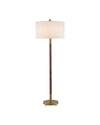 Bravo Floor Lamp In Mahogany & Antique Brass