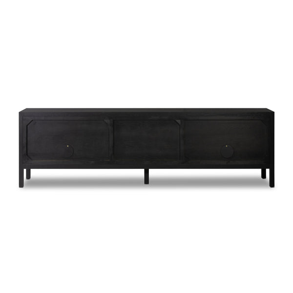 Laker Media Console In Black Oak