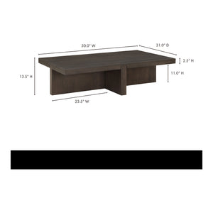 Folke Rectangular Coffee Table in Dark Brown Oak