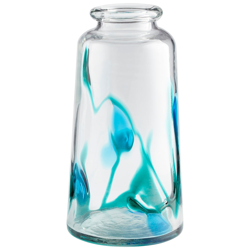 Large Tahoe Vase in Blue/Clear