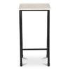 Moe's River Side Table Botticino Marble Top