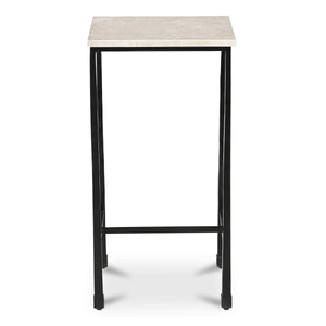 Moe's River Side Table Botticino Marble Top