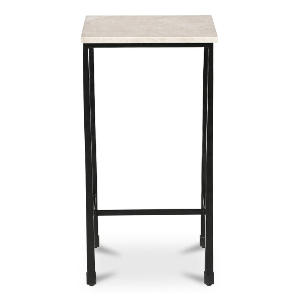 Moe's River Side Table Botticino Marble Top