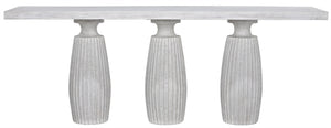 Evelyn Console in White Wash Mahogany and Veneer