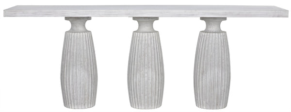 Evelyn Console in White Wash Mahogany and Veneer