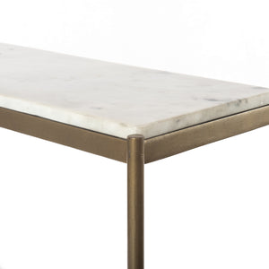 Felix Small Console Table In Antique Brass