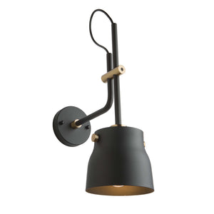 Euro Industrial AC11367VB Wall Light in Matte Black & Harvest Brass