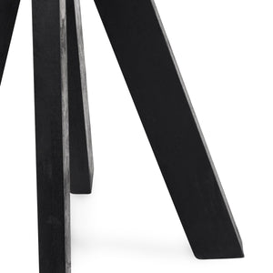 Rodrigo Solid Wood Round Bar Table - Black