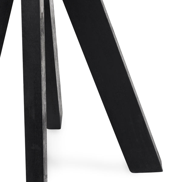 Rodrigo Solid Wood Round Bar Table - Black