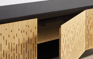 Hanna Console Sideboard, Caviar/Wheat