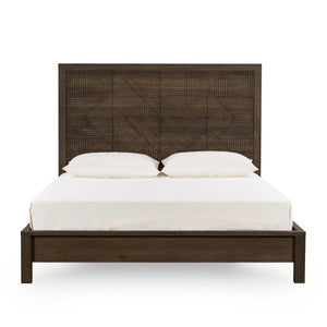 Santa Clara Solid Wood Bed - Toasted Brown Finish