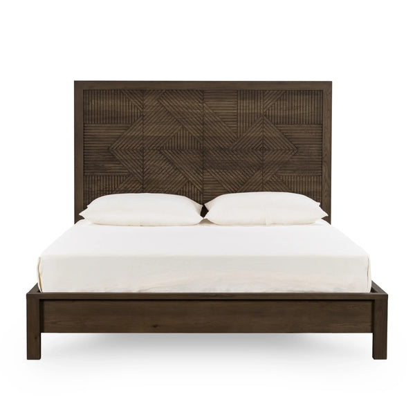 Santa Clara Solid Wood Bed - Toasted Brown Finish