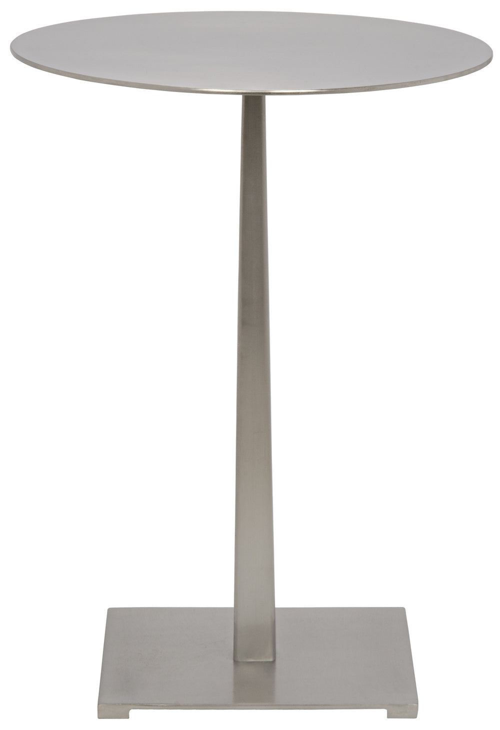 Stiletto Side Table, Metal with Antique Silver