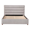 Moe's Takio Queen Bed in Light Grey Upholstery