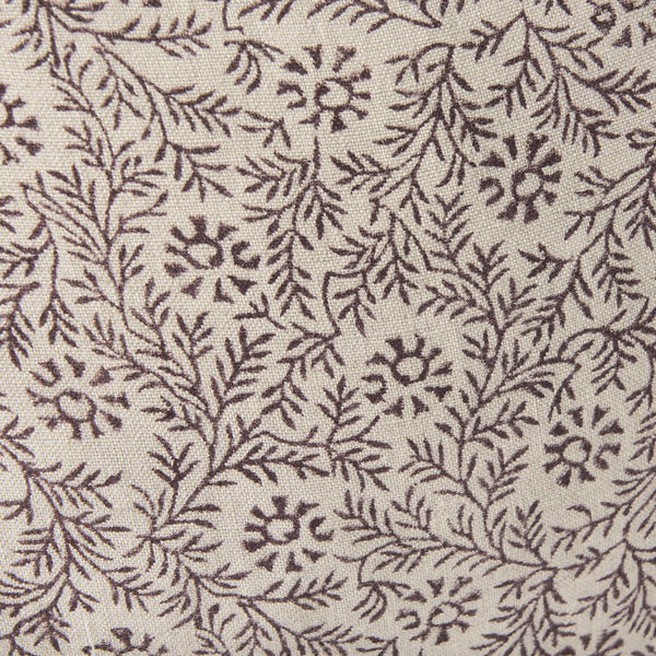 Jayne Beige w/ Merlot Print Linen Square Decorative Pillow Cover