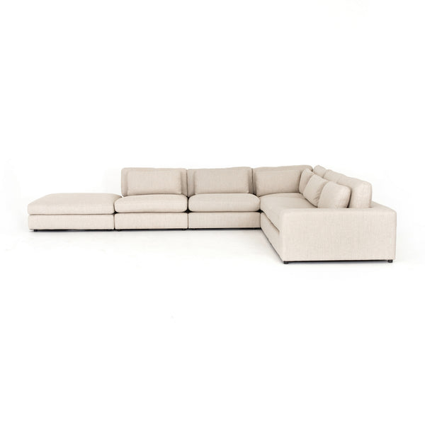 Bloor 5 Pc Sectional with Ottoman in Essence