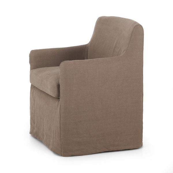 Westcott Slipcover Dining Chair - Brussels Mushroom