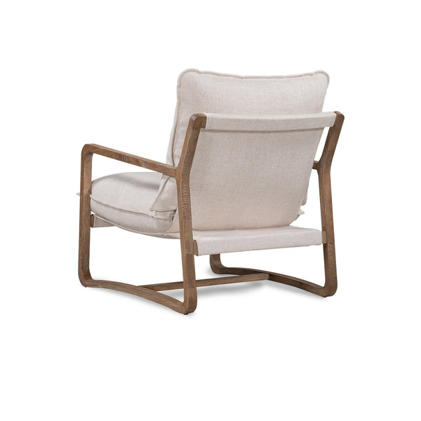 Mariah Upholstered Accent Chair with Wood Frame - Natural