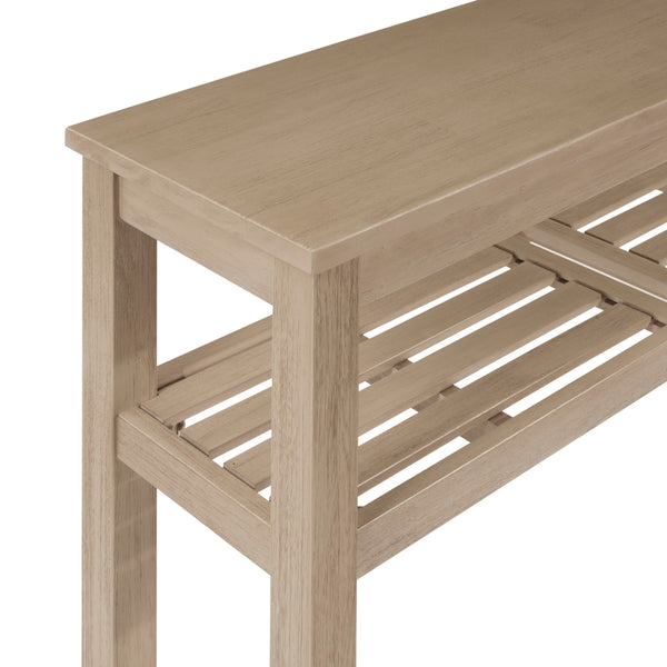 Tiburon KD Console Table with Shelf, Drifted Sand