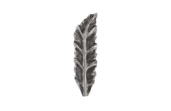 Petiole Wall Leaf, Silver, Small, Version B