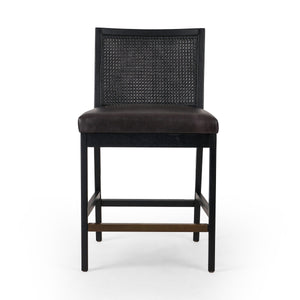 Antonia Cane Armless Bar + Counter Stool In Sonoma Black-Brushed Ebony-Brushed Ebony Cane-Counter