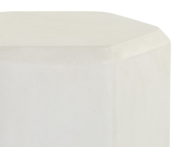 SPEZZA END TABLE - HIGH - WHITE