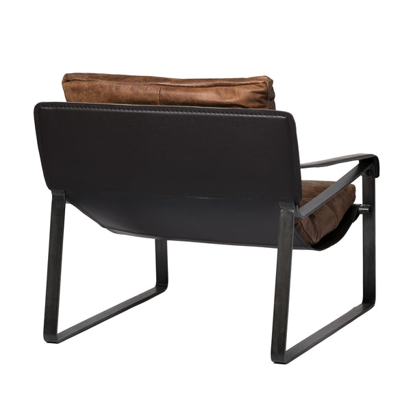 Connor Club Chair in Open Road Brown Leather