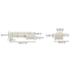 Lowtide Lounge Modular Sectional in Warm White