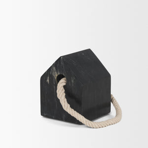 Raena Black Marble House Door Stopper