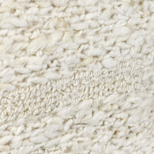 Sinclair Pouf 18x18x14 - Ivory with Natural Texture