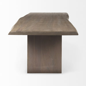 Konstantin 94.0 x 40.0 x 30.0 Medium Brown Wood W/ Live Edge Rectangular Dining Table
