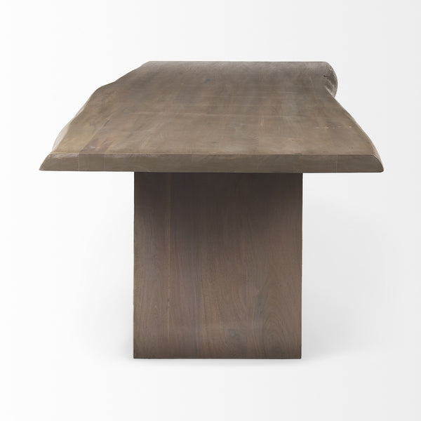 Konstantin 94.0 x 40.0 x 30.0 Medium Brown Wood W/ Live Edge Rectangular Dining Table