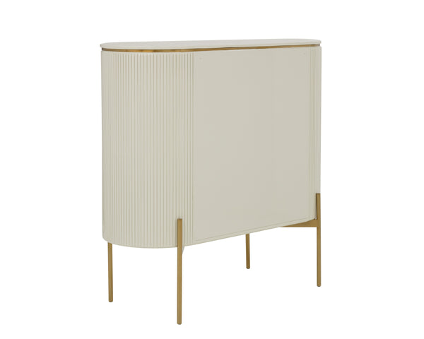 PALOMA BAR CABINET - HIGH GLOSS CREAM