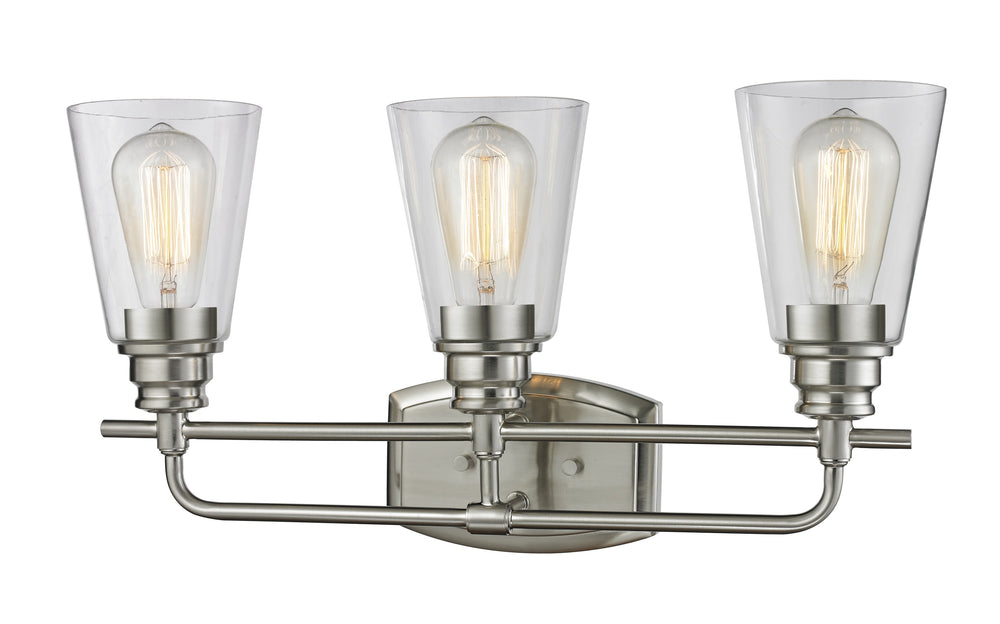 Annora 3 Light Vanity  in Brushed Nickel Finish