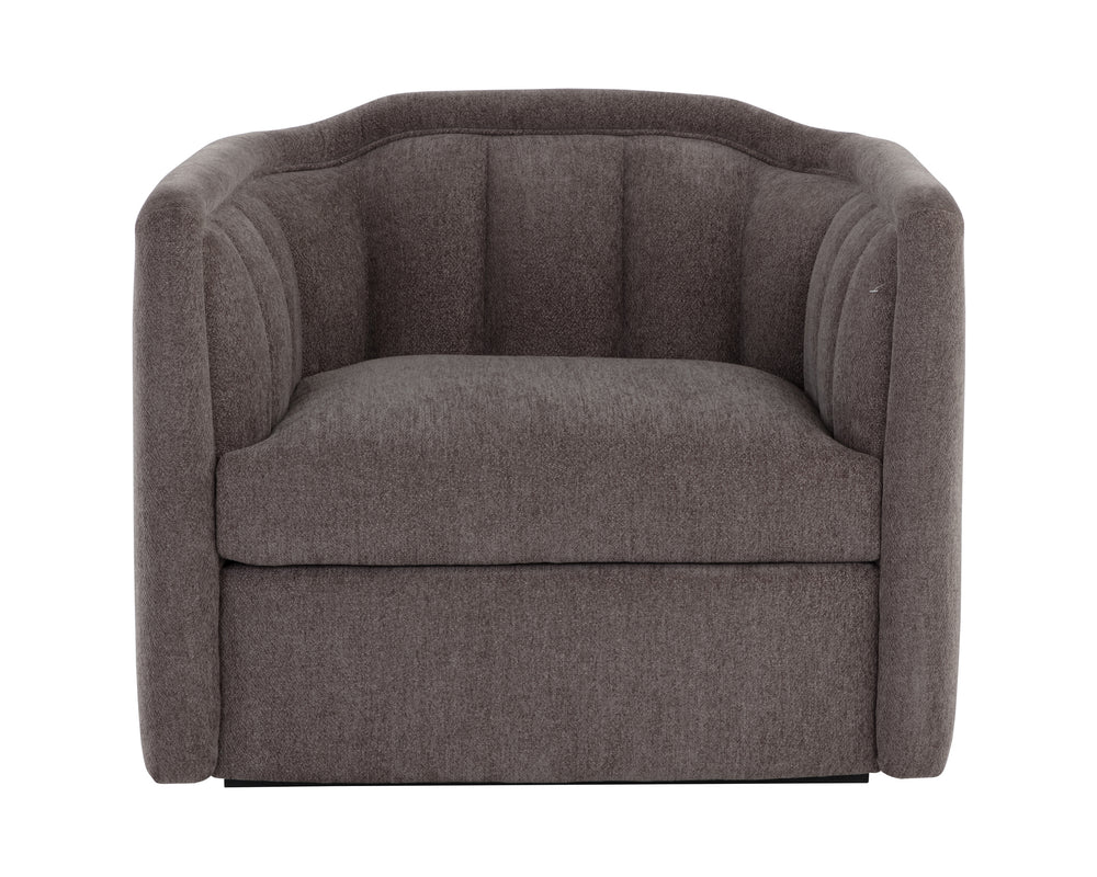 BIRRIT SWIVEL ARMCHAIR - ALASKA HEDGEHOG BROWN