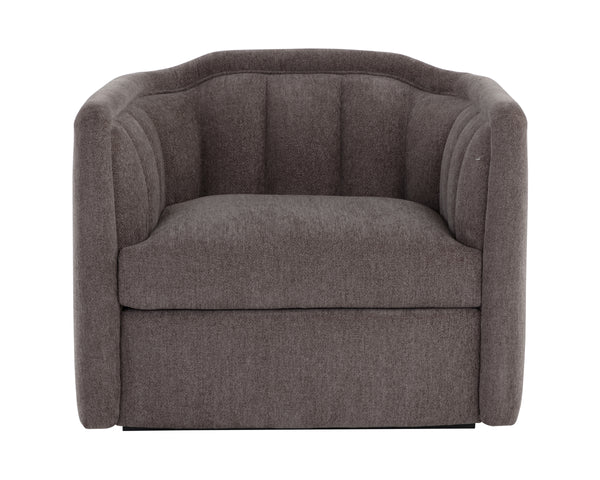 BIRRIT SWIVEL ARMCHAIR - ALASKA HEDGEHOG BROWN