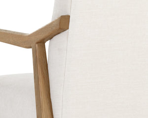 COLLIN OFFICE CHAIR - NATURAL - HEATHER IVORY TWEED