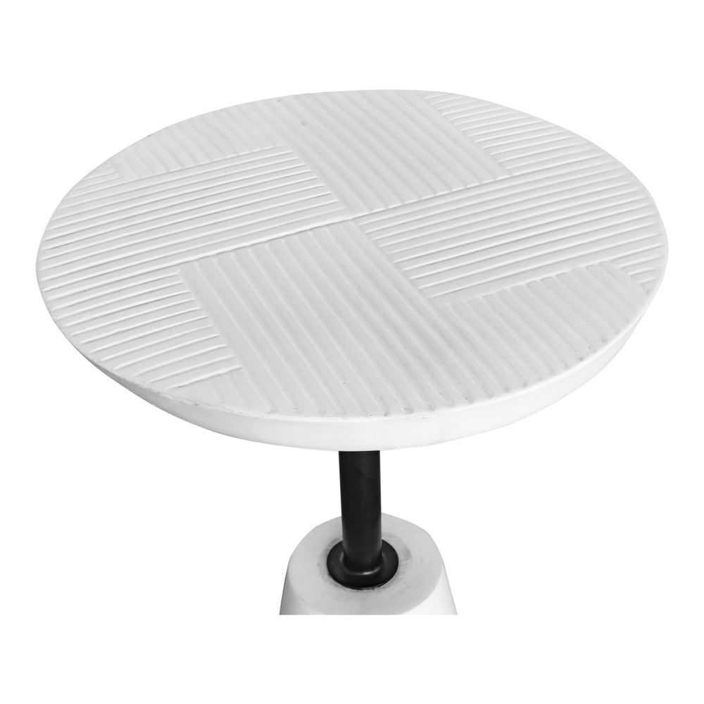 Moe's Foundation Outdoor Accent Table in White