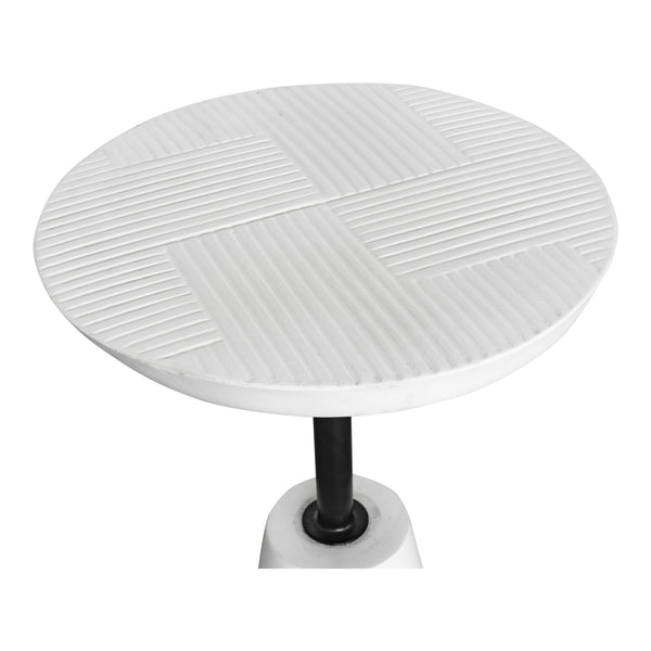 Moe's Foundation Outdoor Accent Table in White